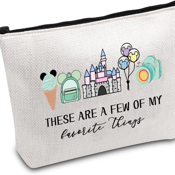 Vacation Trip Gift Fairytale Fans Cosmetic Bag Mouse Family Trip Snacks Makeup B - Picture 1 of 7